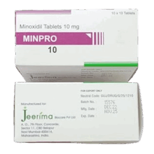 Minoxidil Minpro 10mg - 300 tablets /600 tablets