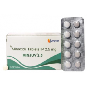 Minjuv 2.5mg (Minoxidil 2.5mg) - 300 tablets